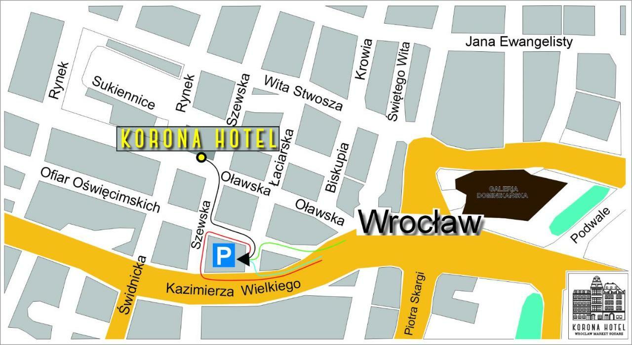 Korona Hotel Wroclaw Market Square Esterno foto